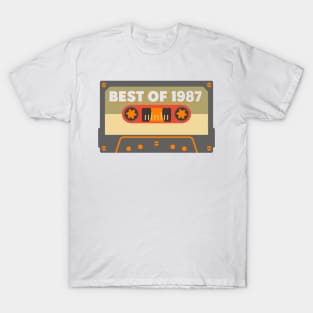 Best of 1987 Vintage retro cassette 33 years Birthday Gift ideas T-Shirt